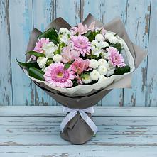 Букет цветов из:  Герберы, Альстромерии и Хризантемы в Локне