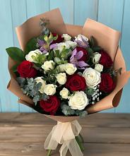 Букет цветов из:  Розы и Альстромерии в Локне