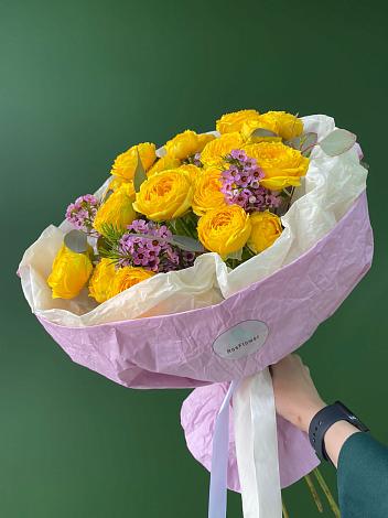 Букет Кустовые желтые розы в Локне