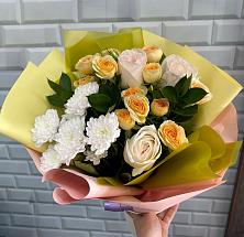 Букет цветов из:  Розы и Хризантемы #REPLACE_PRED# Локне