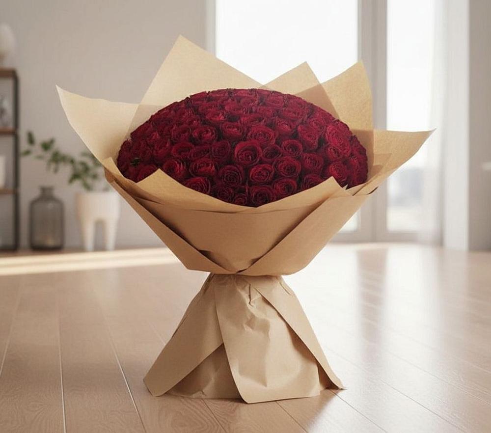 Букет 101 Красная роза в Локне