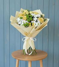 Букет цветов из:  Хризантемы и Розы в Локне