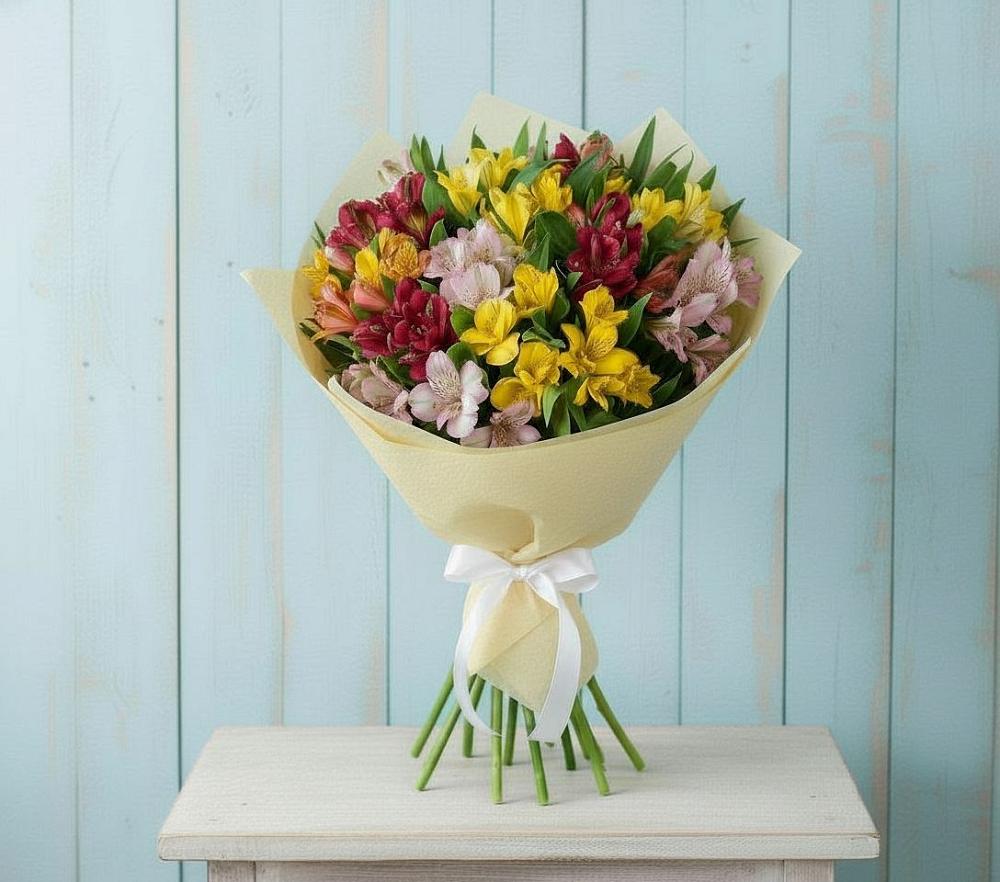 Букет цветов из: Альстромерии в Локне