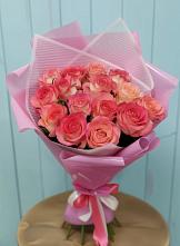 Букет 15 Розовых роз Равель в Локне