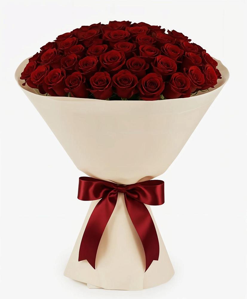 Букет 101 Бордовая роза Блэк Бакарра в Локне