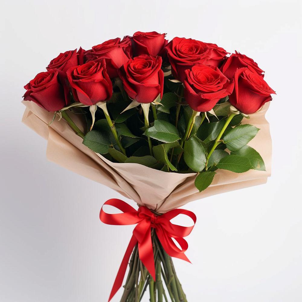 Букет 11 Красных роз Эдлесс Лав в Локне