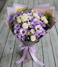 Букет цветов из:  Хризантемы и Розы в Локне